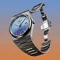 Tissot Tissot PRX Powermatic 80 40mm Gradient T137.407.11.351.01 механические мужские часы часы крупный план голубой циферблата
