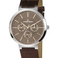 Jacques Lemans Jacques Lemans Classic 1-1950E  1-1950E кварцевые мужские часы коричневый циферблат, браслет кожаный — вид спереди