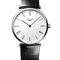 Longines Longines La Grande Classique L4.866.4.11.2  L48664112 кварцевые женские часы белый циферблат, браслет кожаный — вид спереди