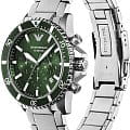 Emporio Armani Emporio Armani Diver AR11500 мужские часы зеленый циферблат на запястье