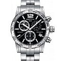 Certina Certina DS Sport C027.417.11.057.00  C0274171105700 кварцевые мужские часы черный циферблат, браслет нержавеющая сталь — вид спереди