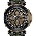 Tissot Tissot T-Race Automatic Chronograph T115.427.37.091.00 T Race T1154273709100 механические мужские часы  коричневый циферблат, браслет каучук — вид спереди