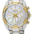 Seiko Seiko Conceptual Series Dress SRW808P1  SRW808P1 кварцевые женские часы перламутровый циферблат, браслет нержавеющая сталь + золото 18к — вид спереди