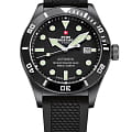 Swiss Military by Chrono Swiss Military by Chrono Diver SMA34075.05  SMA34075.05 механические мужские часы  черный циферблат, браслет каучук — вид спереди