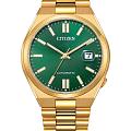Citizen Citizen Tsuyosa NJ0152-51X  NJ0152-51X механические мужские часы зеленый циферблат, браслет нержавеющая сталь с ip-покрытием — вид спереди