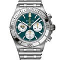 Breitling Breitling Chronomat B01 42 NFL NFL Jacksonville Jaguars Edition AB01342B1L3A1  AB01342B1L3A1 механические мужские часы бирюзовый циферблат, браслет нержавеющая сталь — вид спереди