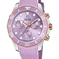 Jaguar Jaguar Woman J890/2  J890/2 кварцевые женские часы  розовый циферблат, браслет каучук — вид спереди