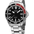 Epos Epos Diver 3438.131.91.15.30  3438.131.91.15.30 механические мужские часы черный циферблат, браслет нержавеющая сталь — вид спереди