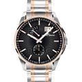 Jacques Lemans Jacques Lemans Derby 1-2199Q  1-2199Q кварцевые мужские часы черный циферблат, браслет нержавеющая сталь с pvd-покрытием — вид спереди