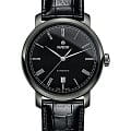 Rado Rado Diamaster R14806156 Automatic R14806156 механические мужские часы черный циферблат, браслет кожаный — вид спереди