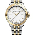 Raymond Weil Raymond Weil Tango 8160-STP-30041  8160-STP-30041 кварцевые мужские часы белый циферблат, браслет нержавеющая сталь с pvd-покрытием — вид спереди