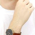 Daniel Wellington Daniel Wellington Classic St Mawes Gold DW00100543, classic  швеция мужские часы на браслете кожаный боковой вид