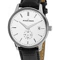 Jacques Lemans Jacques Lemans N-215A  N-215A кварцевые мужские часы белый циферблат, браслет кожаный — вид спереди