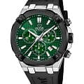 Jaguar Jaguar Diplomatic Quartz J1020/1  J1020/1 кварцевые мужские часы зеленый циферблат, браслет каучук — вид спереди