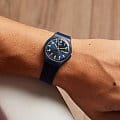 Swatch Swatch Gent Biosourced Standard SO28N702 кварцевые женские часы часы крупный план синий циферблата