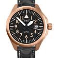 Aviator Aviator Airacobra V.3.39.2.339.4  V.3.39.2.339.4 механические мужские часы черный циферблат, браслет кожаный — вид спереди
