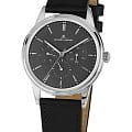 Jacques Lemans Jacques Lemans Retro Classic 1-2061A  1-2061A кварцевые мужские часы серый циферблат, браслет кожаный — вид спереди