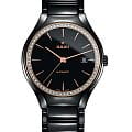 Rado Rado True Automatic Diamonds R27056852 Automatic R27056852 механические женские часы черный циферблат, браслет высокотехнологичная керамика — вид спереди
