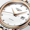 Longines Longines Flagship L4.374.3.98.7 женские часы белый циферблат на запястье