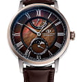 Orient Orient Star RE-AY0121A0 (RE-AY0121A00B)  RE-AY0121A00B механические мужские часы коричневый циферблат, браслет кожаный — вид спереди