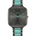 Rado Rado Тrue Square Thinline x Les Couleur Le Corbusier R27045162  R27045162 кварцевые мужские часы черный циферблат, браслет высокотехнологичная керамика + титан — вид спереди