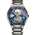 Rado Rado True Automatic Open Heart R27510202 Automatic R27510202 механические мужские часы синий циферблат, браслет высокотехнологичная плазменная керамика — вид спереди