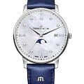 Maurice Lacroix Maurice Lacroix Eliros Moonphase EL1096-SS001-170-1  EL1096-SS001-170-1 кварцевые женские часы перламутровый циферблат, браслет кожаный — вид спереди