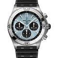 Breitling Breitling Chronomat B01 42 PB0134101C1S2  PB0134101C1S2 механические мужские часы голубой циферблат, браслет каучук — вид спереди