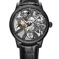Maurice Lacroix Maurice Lacroix Masterpiece Skeleton MP7228-PVB01-005-1  MP7228-PVB01-005-1 механические мужские часы  черный циферблат, браслет кожаный — вид спереди