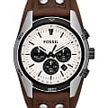 Fossil Fossil Bannon CH2890  CH2890 кварцевые мужские часы белый циферблат, браслет кожаный — вид спереди