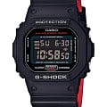 Casio Casio G-Shock DW-5600HRGRZ-1 DW-5600 DW-5600HRGRZ-1ER электронные мужские часы черный циферблат, браслет пластик — вид спереди