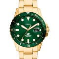 Fossil Fossil Blue FS6030  FS6030 кварцевые мужские часы зеленый циферблат, браслет нержавеющая сталь с ip-покрытием — вид спереди