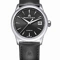Maurice Lacroix Maurice Lacroix 1975 756007-SS001-330-2  756007-SS001-330-2 механические мужские часы черный циферблат, браслет кожаный — вид спереди