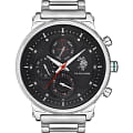 U.S. Polo Assn. U.S. Polo Assn. Crossing USPA1008-09  USPA1008-09 механические мужские часы  синий циферблат, браслет сталь с ip покрытием — вид спереди