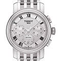Tissot Tissot Bridgeport Automatic Valjoux T097.427.11.033.00 Bridgeport T0974271103300 механические мужские часы белый циферблат, браслет нержавеющая сталь — вид спереди
