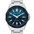Armani Exchange Armani Exchange Dante AX1950  AX1950 кварцевые мужские часы  синий циферблат, браслет нержавеющая сталь — вид спереди