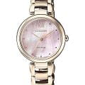 Citizen Citizen Elegance EM0533-82Y  EM0533-82Y кварцевые женские часы перламутровый циферблат, браслет нержавеющая сталь с ip-покрытием — вид спереди
