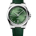 Longines Longines Conquest L3.830.4.02.9  L38304029 механические мужские часы зеленый циферблат, браслет каучук — вид спереди