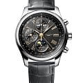 Longines Longines Master Collection L2.773.4.61.2  L27734612 механические мужские часы  серебристый циферблат, браслет кожаный — вид спереди