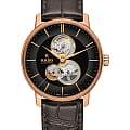Rado Rado Coupole Classic Open Heart Automatic R22895165 Classic R22895165 механические мужские часы черный циферблат, браслет кожаный — вид спереди