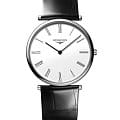 Longines Longines La Grande Classique L4.755.4.11.2  L47554112 кварцевые женские часы белый циферблат, браслет кожаный — вид спереди