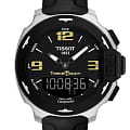 Tissot Tissot T-Race Touch T081.420.17.057.00 T Race T0814201705700 кварцевые мужские часы черный циферблат, браслет силикон — вид спереди