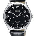 Seiko Seiko Conceptual Series Dress SGEH77P1  SGEH77P1 кварцевые мужские часы черный циферблат, браслет кожаный — вид спереди