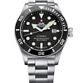 Swiss Military by Chrono Swiss Military by Chrono Diver SMA34075.01  SMA34075.01 механические мужские часы черный циферблат, браслет нержавеющая сталь — вид спереди