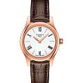 Tissot Tissot Tradition 5.5 Lady T063.009.36.018.00 Tradition T0630093601800 кварцевые женские часы белый циферблат, браслет кожаный — вид спереди