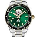 Swiss Military by Chrono Swiss Military Automatic Dive SMA34106.13  SMA34106.13 механические мужские часы зеленый циферблат, браслет нержавеющая сталь с pvd-покрытием — вид спереди