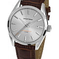 Jacques Lemans Jacques Lemans Classic 1-1859B  1-1859B кварцевые мужские часы серебристый циферблат, браслет кожаный — вид спереди