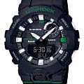 Casio Casio G-Shock GBA-800DG-1A G-SQUAD GBA-800DG-1AER электронные мужские часы черный циферблат, браслет пластик — вид спереди