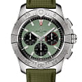 Breitling Breitling Avenger B01 Chronograph 44 AB0147101L1X1  AB0147101L1X1 механические мужские часы зеленый циферблат, браслет кожаный — вид спереди