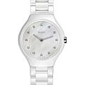 Rado Rado True Thinline Diamonds R27958912  R27958912 кварцевые женские часы перламутровый циферблат, браслет высокотехнологичная плазменная керамика — вид спереди